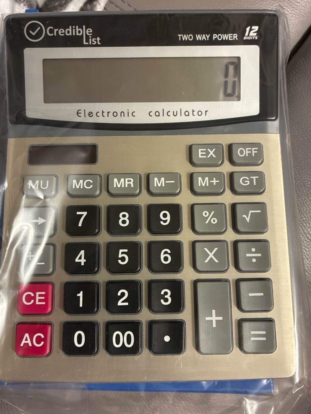 Electronic Calculator - Black and Silver Desktop Calculator